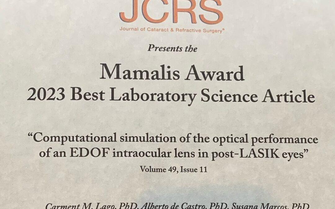 VioBio Lab article published in Journal of Cataract & Refractive Surgery recognized with the Mamalis Award
